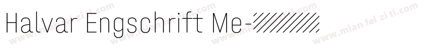 Halvar Engschrift Me字体转换